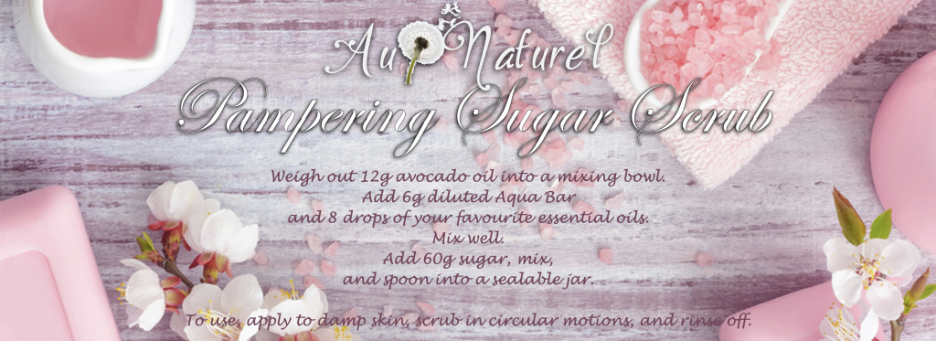 pampering DIY sugar-scrub recipe