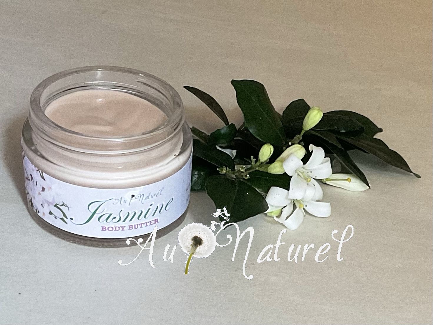 jasmine body butter, made with organic baobab oil