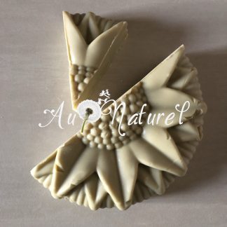 one 'petal' and a kilo block of Dark Wunder Laundry Soap